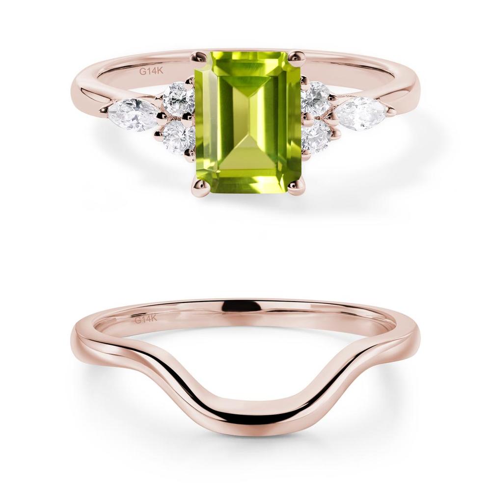 Simple Emerald Cut Peridot Ring - LUO Jewelry #metal_xxxxx