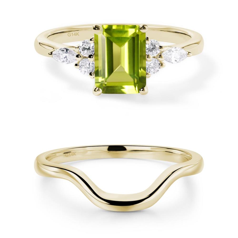 Simple Emerald Cut Peridot Ring - LUO Jewelry #metal_xxxxx