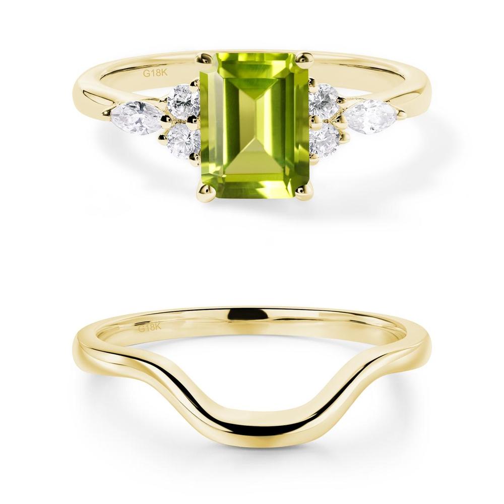 Simple Emerald Cut Peridot Ring - LUO Jewelry #metal_xxxxx