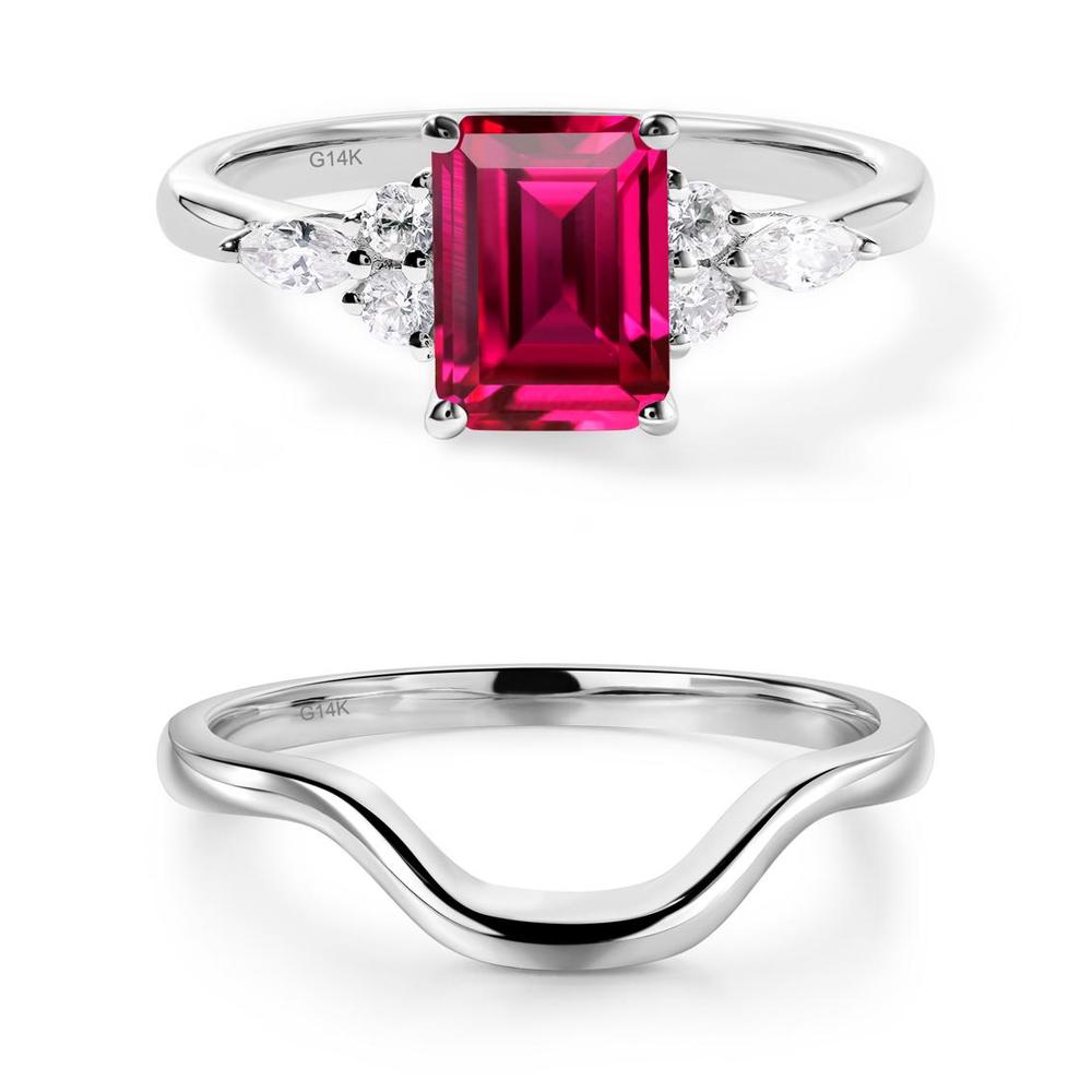 Simple Emerald Cut Ruby Ring - LUO Jewelry #metal_xxxxx