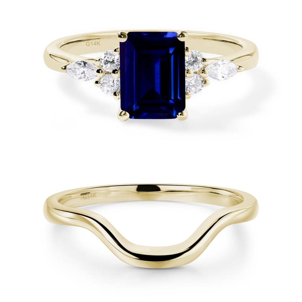 Simple Emerald Cut Sapphire Ring - LUO Jewelry #metal_xxxxx