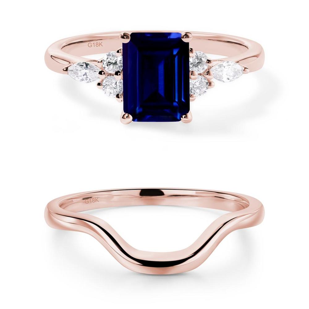 Simple Emerald Cut Sapphire Ring - LUO Jewelry #metal_xxxxx