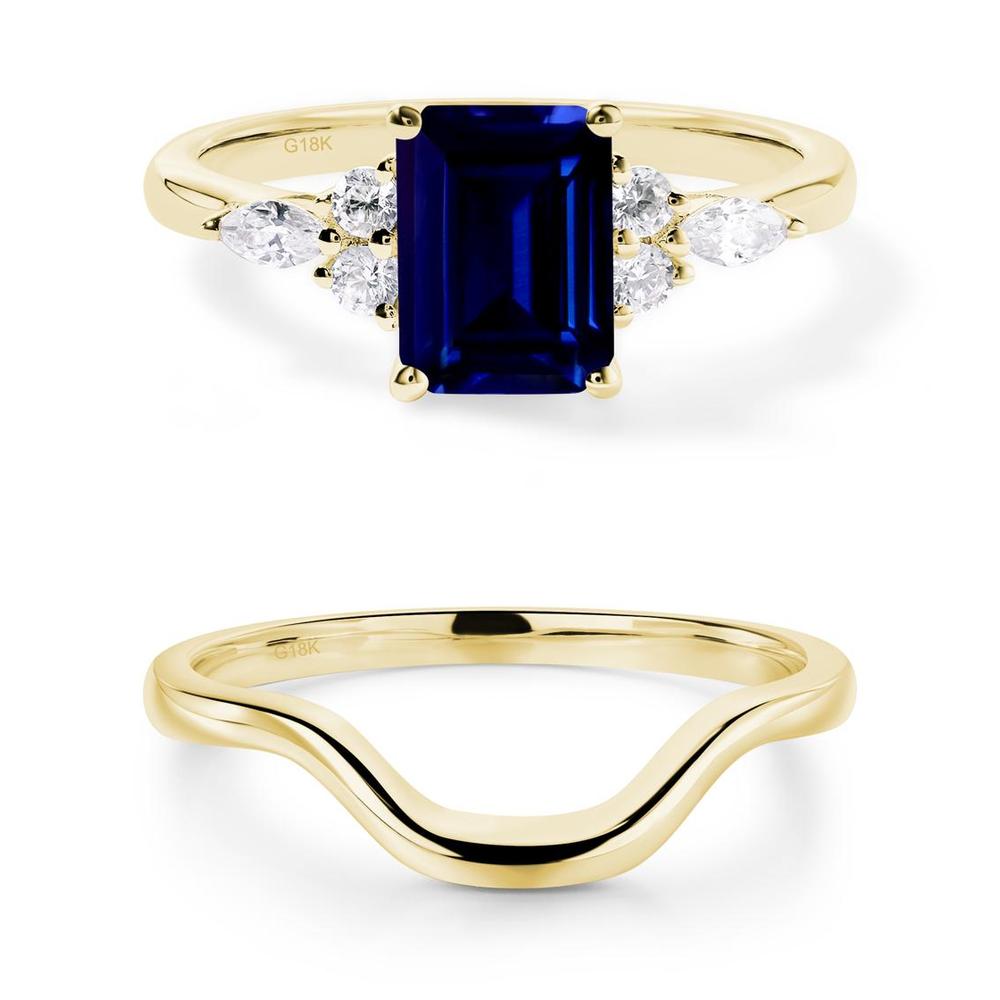 Simple Emerald Cut Sapphire Ring - LUO Jewelry #metal_xxxxx