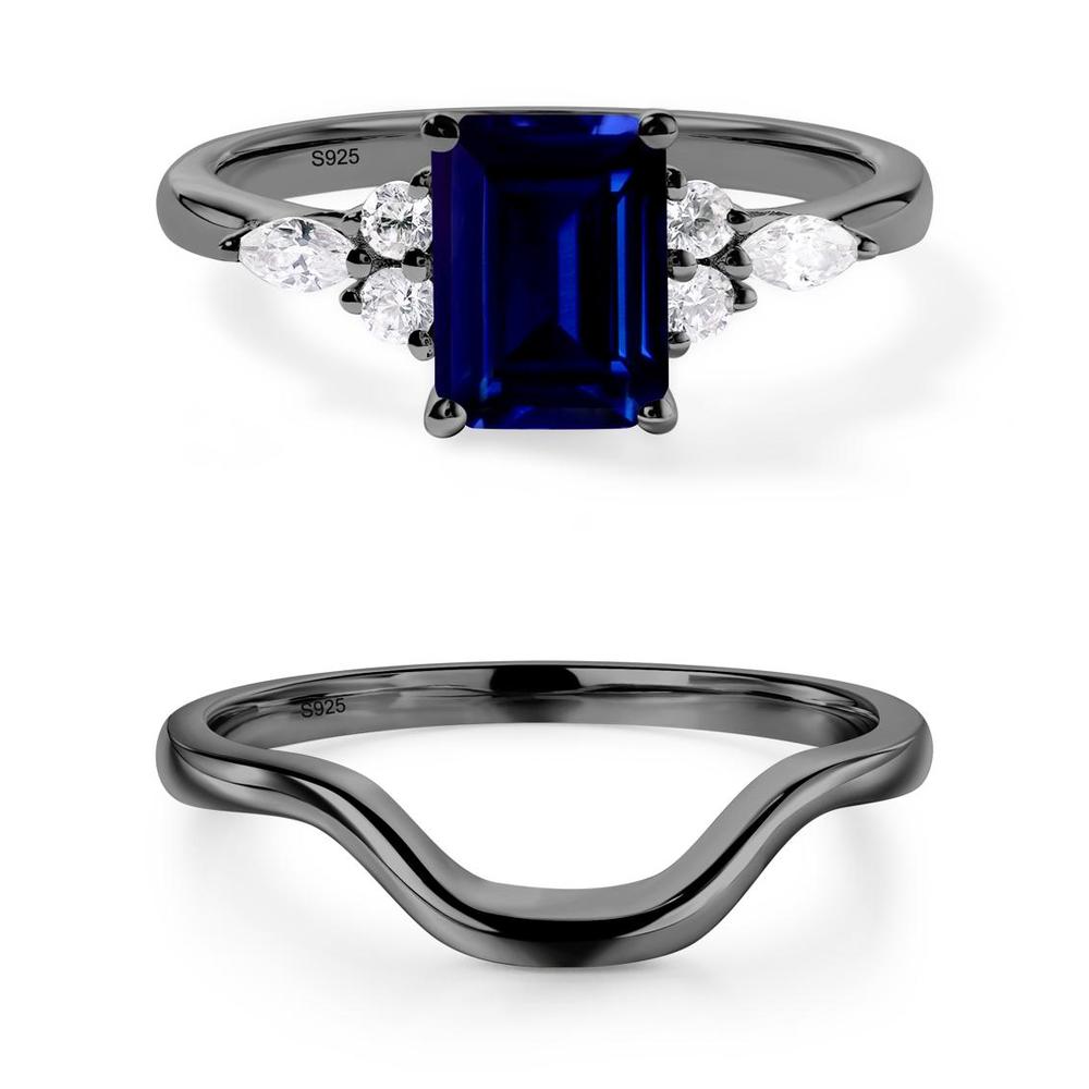 Simple Emerald Cut Sapphire Ring - LUO Jewelry #metal_xxxxx