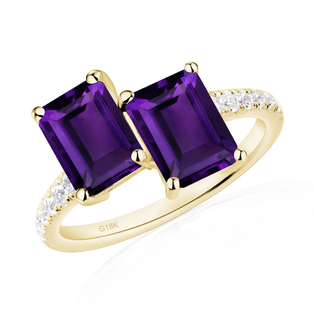 Amethyst Toi Et Moi Ring | LUO Jewelry #metal_18k yellow gold