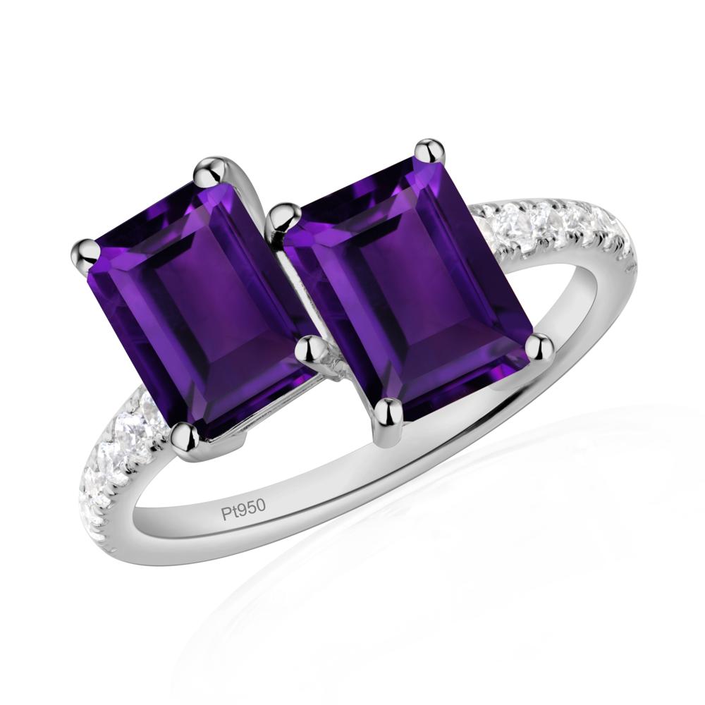 Amethyst Toi Et Moi Ring | LUO Jewelry #metal_platinum