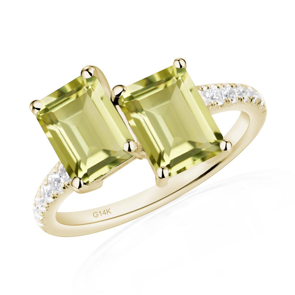 Lemon Quartz Toi Et Moi Ring | LUO Jewelry #metal_14k yellow gold