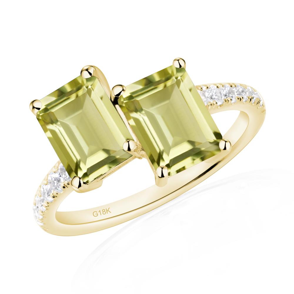 Lemon Quartz Toi Et Moi Ring | LUO Jewelry #metal_18k yellow gold