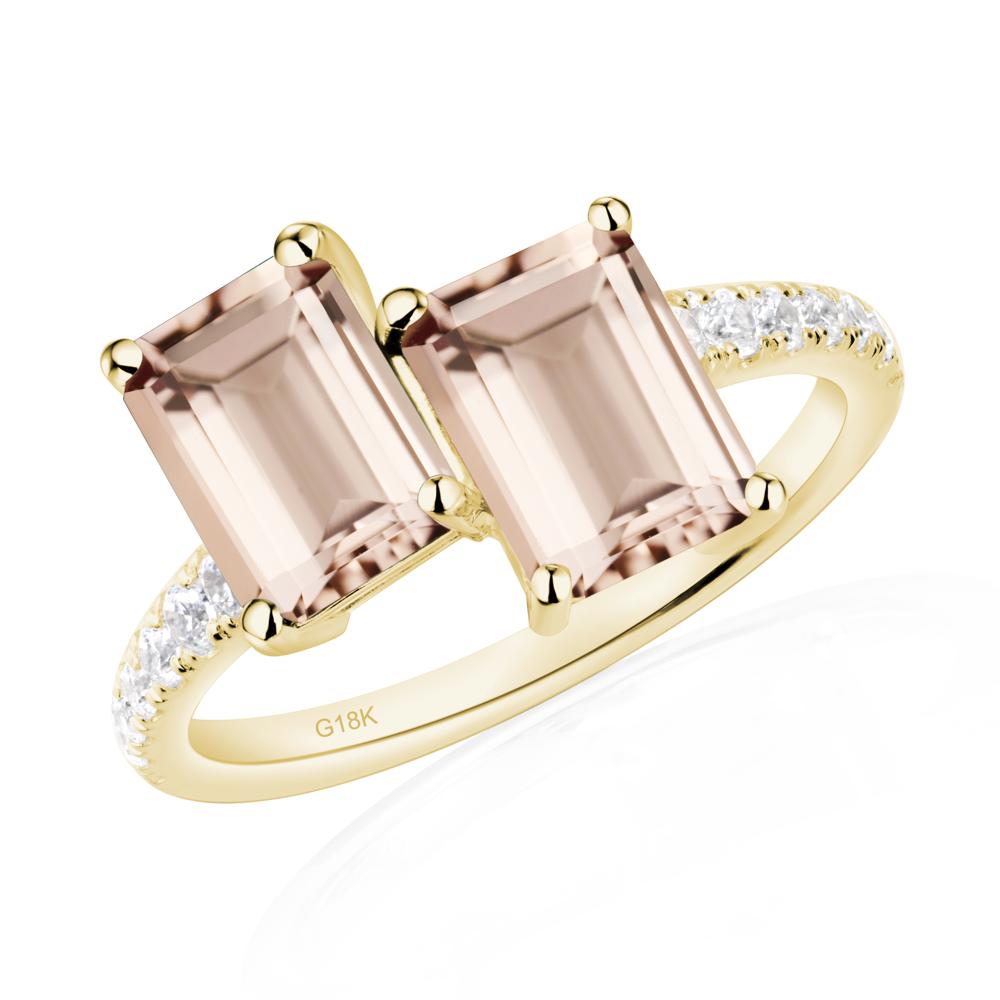 Morganite Toi Et Moi Ring | LUO Jewelry #metal_18k yellow gold