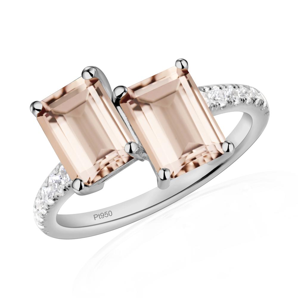 Morganite Toi Et Moi Ring | LUO Jewelry #metal_platinum