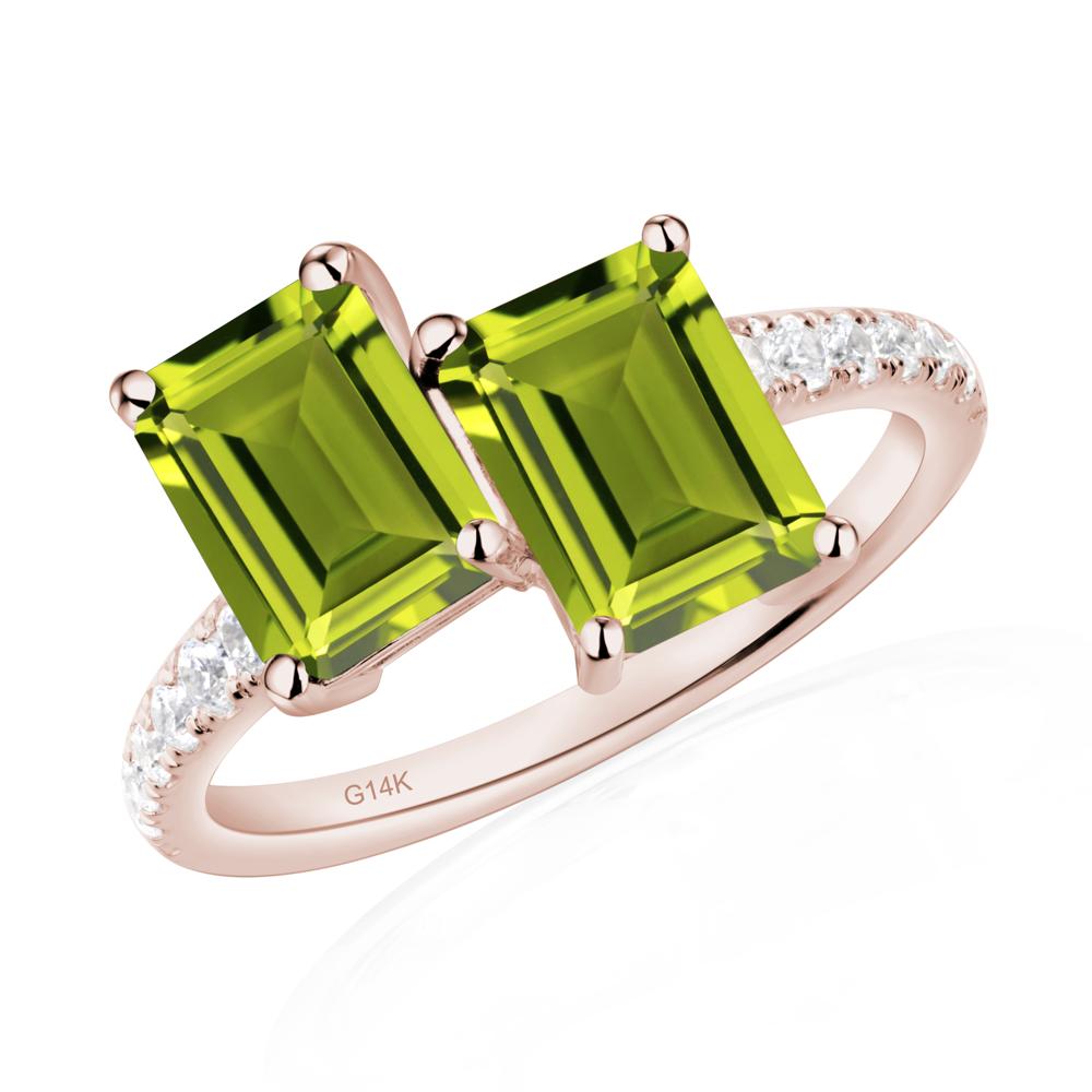 Peridot Toi Et Moi Ring | LUO Jewelry #metal_14k rose gold