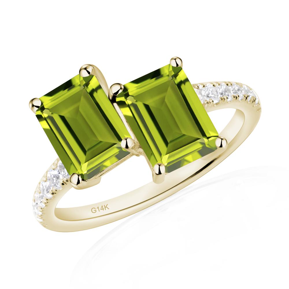 Peridot Toi Et Moi Ring | LUO Jewelry #metal_14k yellow gold