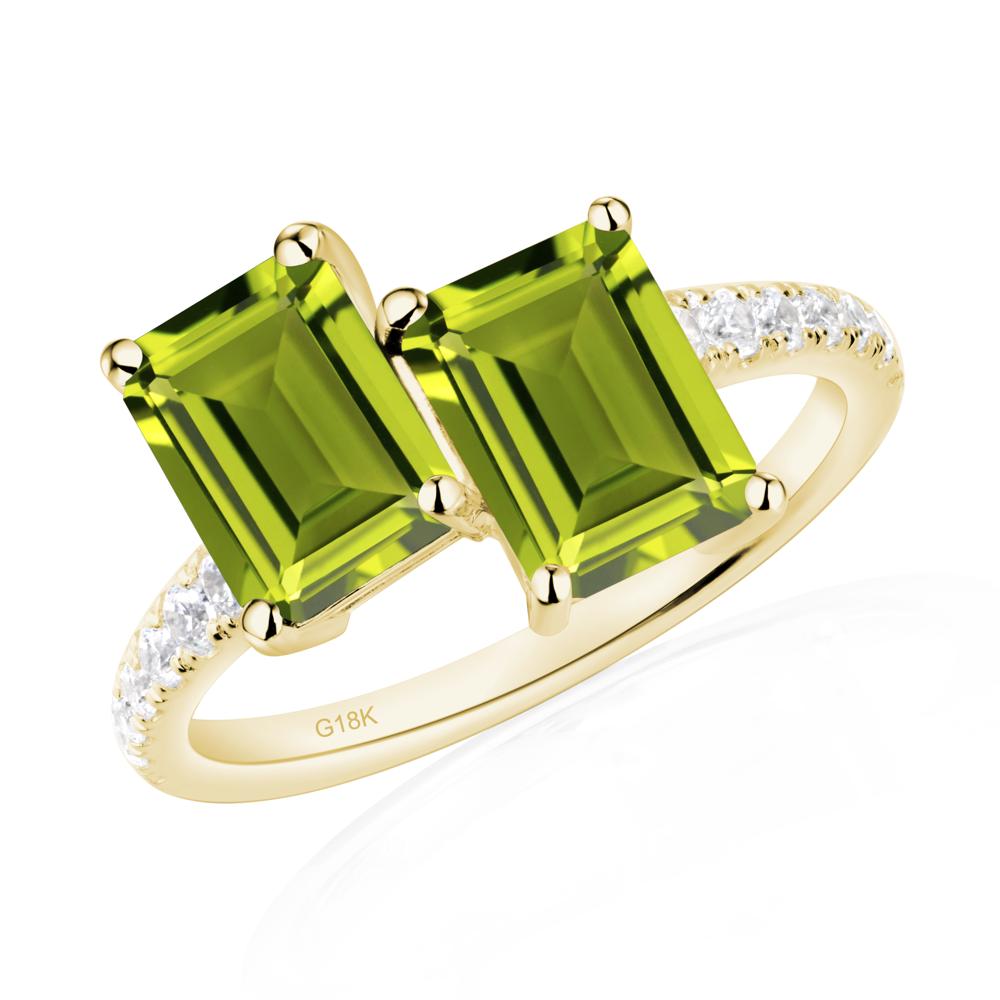 Peridot Toi Et Moi Ring | LUO Jewelry #metal_18k yellow gold