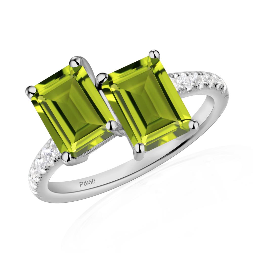 Peridot Toi Et Moi Ring | LUO Jewelry #metal_platinum