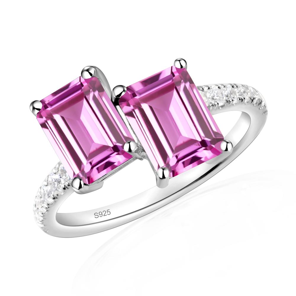 Pink Sapphire Toi Et Moi Ring | LUO Jewelry #metal_sterling silver