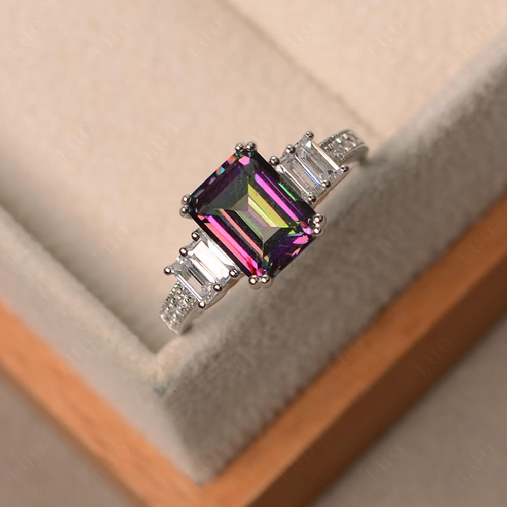 Mystic Topaz Double Prong Engagement Ring - LUO Jewelry 