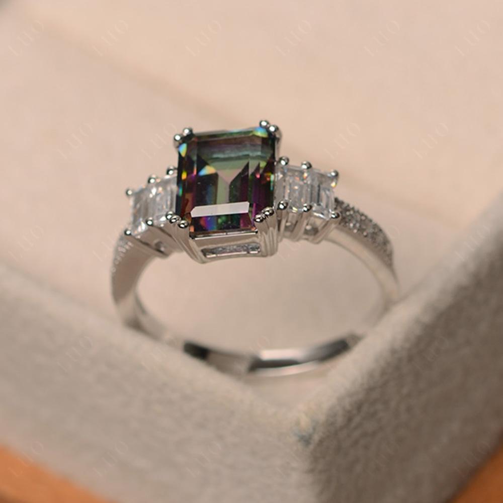 Mystic Topaz Double Prong Engagement Ring - LUO Jewelry 