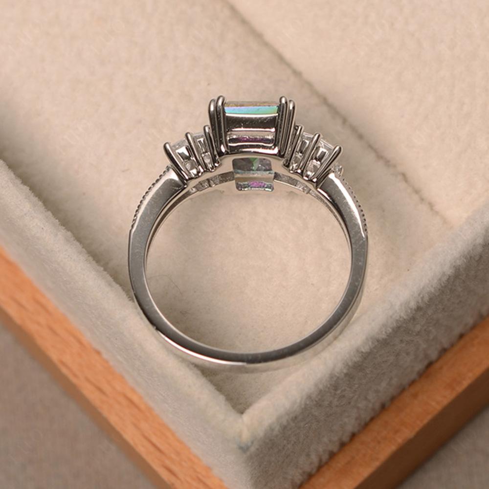 Mystic Topaz Double Prong Engagement Ring - LUO Jewelry 