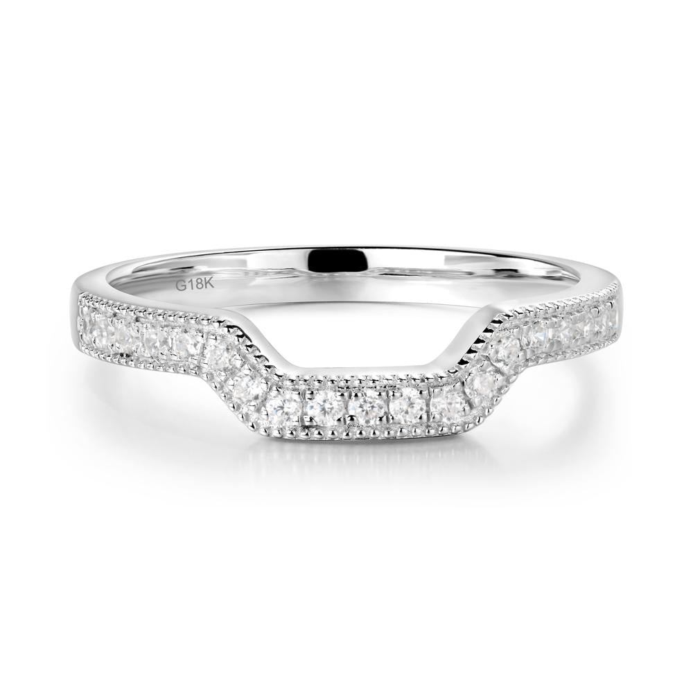 Emerald Cut Cubic Zirconia Milgrain Ring - LUO Jewelry #metal_xxxxx