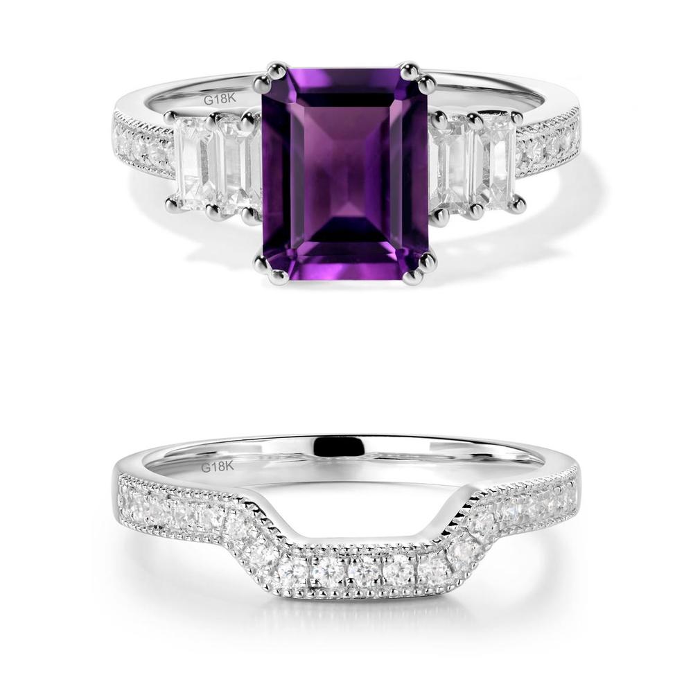 Amethyst Double Prong Engagement Ring - LUO Jewelry #metal_xxxxx