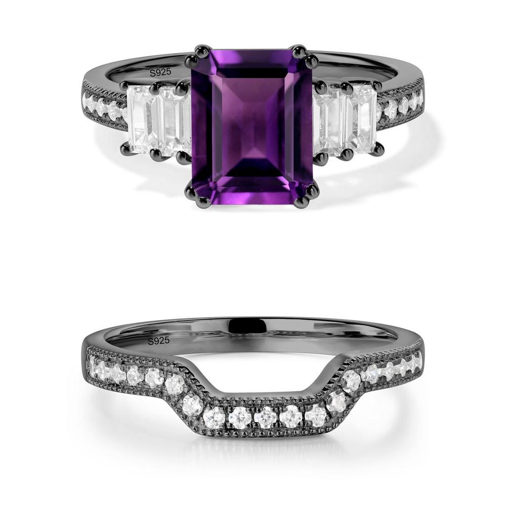 Amethyst Double Prong Engagement Ring - LUO Jewelry #metal_xxxxx