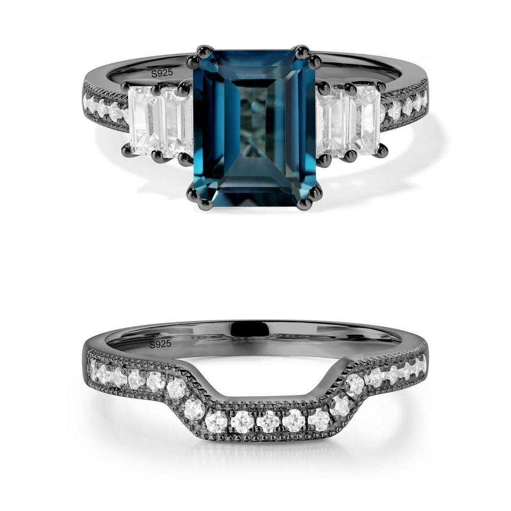 London Blue Topaz Double Prong Engagement Ring - LUO Jewelry #metal_xxxxx