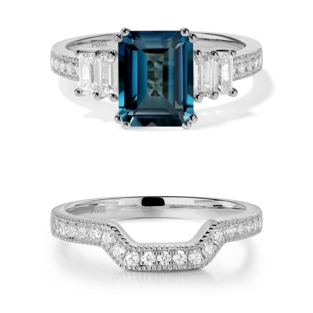 London Blue Topaz Double Prong Engagement Ring - LUO Jewelry #metal_xxxxx