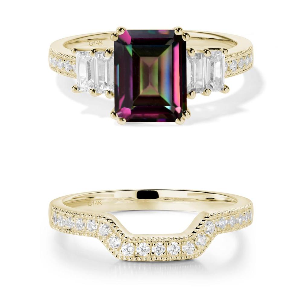 Mystic Topaz Double Prong Engagement Ring - LUO Jewelry #metal_xxxxx