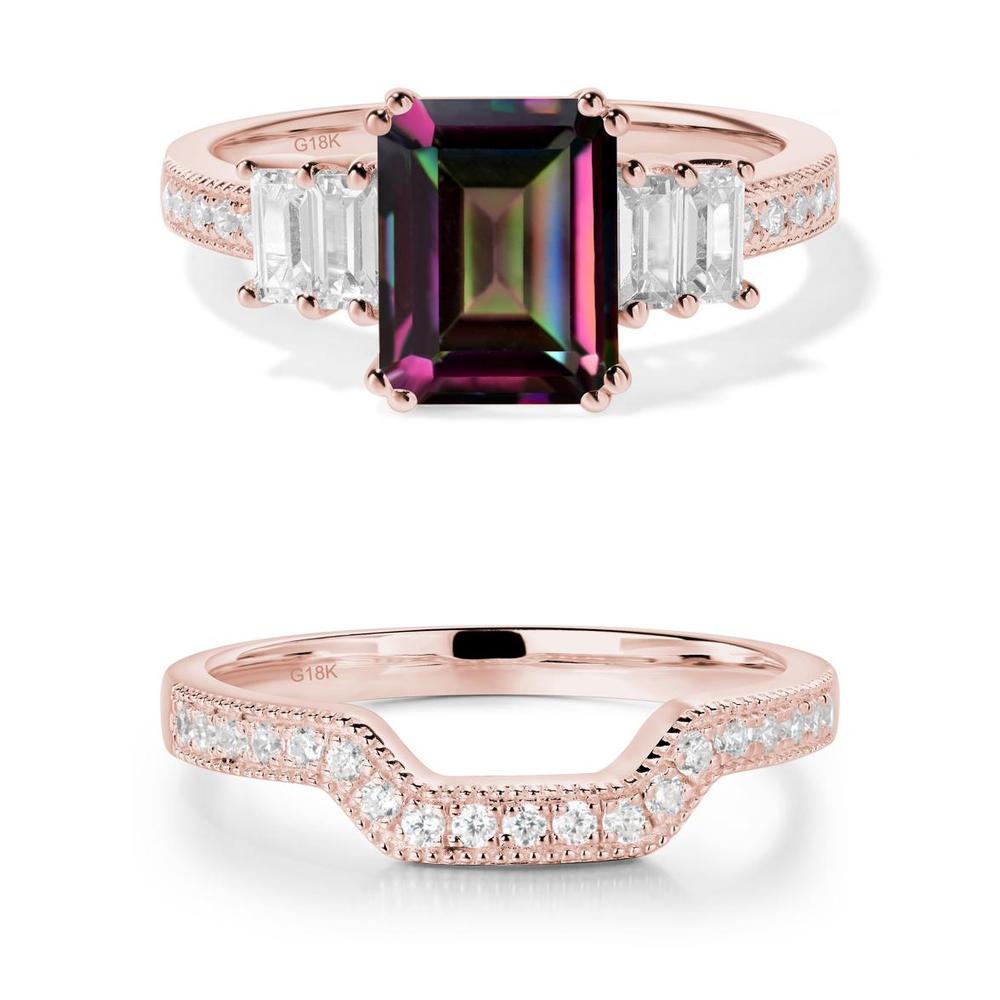 Mystic Topaz Double Prong Engagement Ring - LUO Jewelry #metal_xxxxx