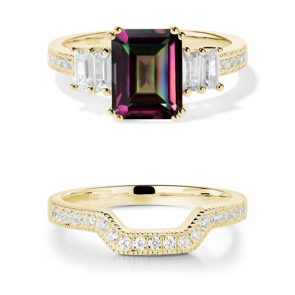 Mystic Topaz Double Prong Engagement Ring - LUO Jewelry #metal_xxxxx