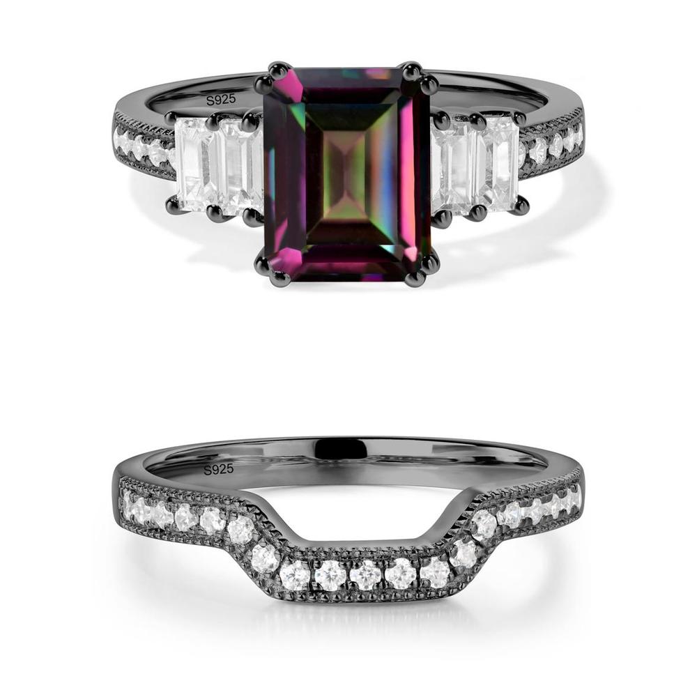 Mystic Topaz Double Prong Engagement Ring - LUO Jewelry #metal_xxxxx