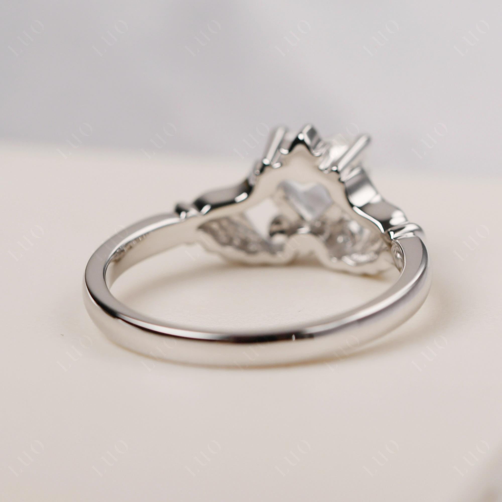 White Topaz Claddagh Ring - LUO Jewelry 