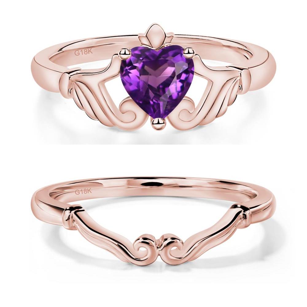 Amethyst Claddagh Ring - LUO Jewelry #metal_xxxxx