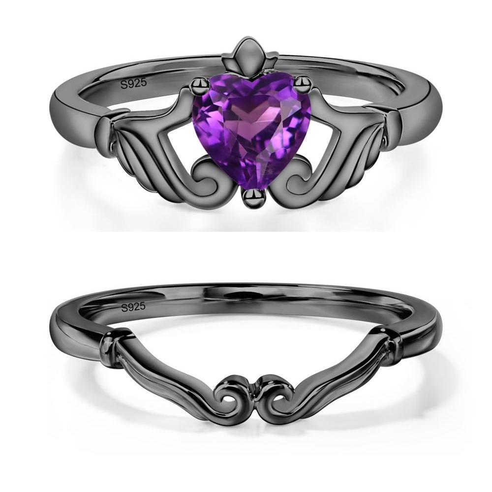 Amethyst Claddagh Ring - LUO Jewelry #metal_xxxxx