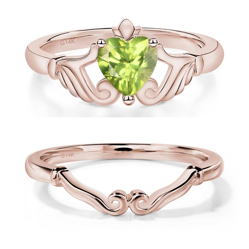 Peridot Women's Claddagh Ring - LUO Jewelry #metal_xxxxx