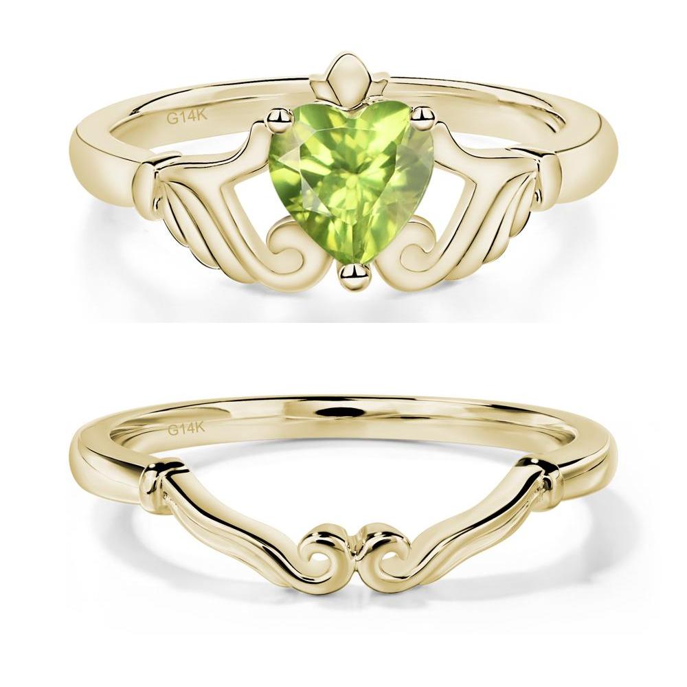 Peridot Women's Claddagh Ring - LUO Jewelry #metal_xxxxx