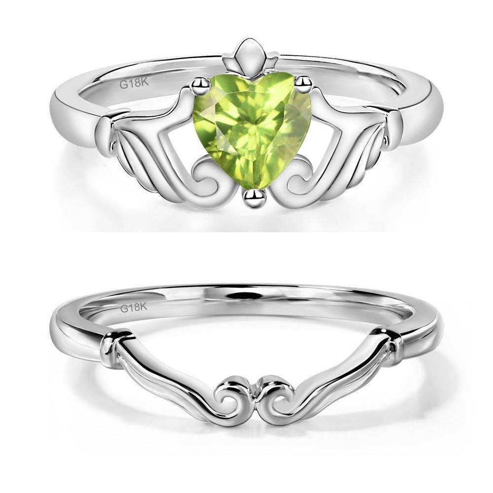 Peridot Women's Claddagh Ring - LUO Jewelry #metal_xxxxx