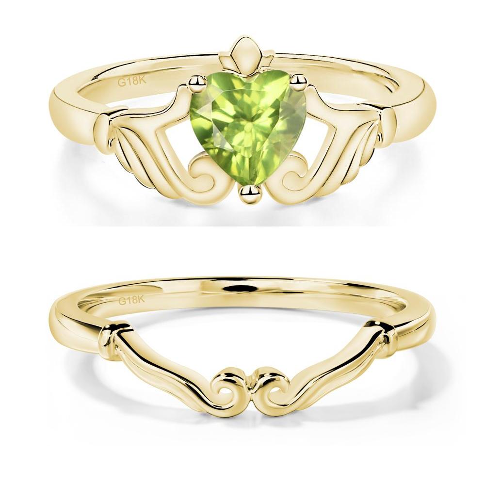 Peridot Women's Claddagh Ring - LUO Jewelry #metal_xxxxx