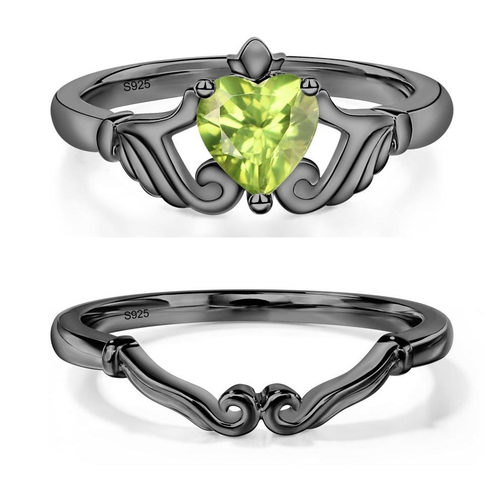 Peridot Women's Claddagh Ring - LUO Jewelry #metal_xxxxx