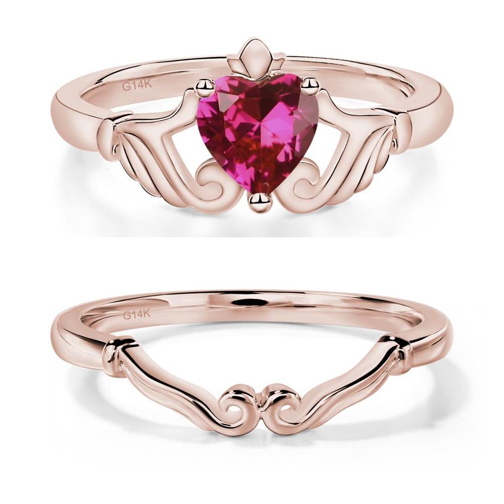 Ruby Claddagh Ring - LUO Jewelry #metal_xxxxx