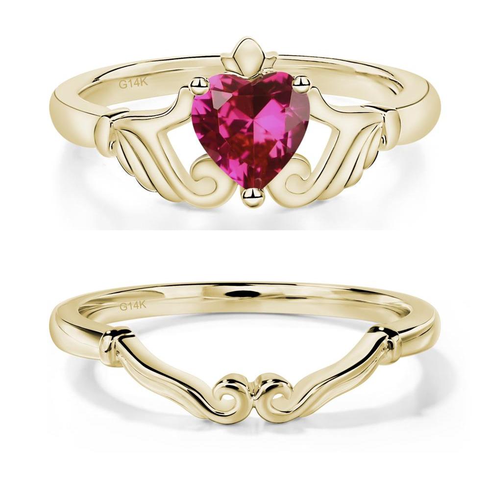 Ruby Claddagh Ring - LUO Jewelry #metal_xxxxx