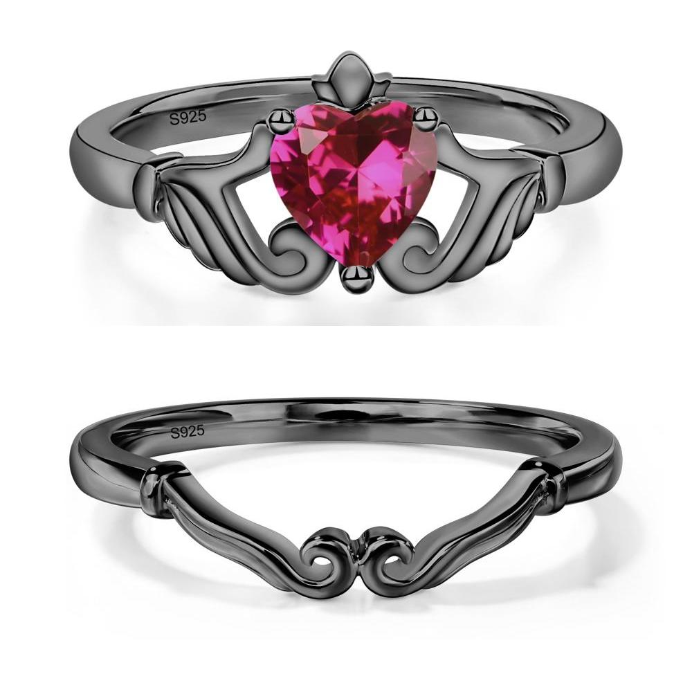 Ruby Claddagh Ring - LUO Jewelry #metal_xxxxx