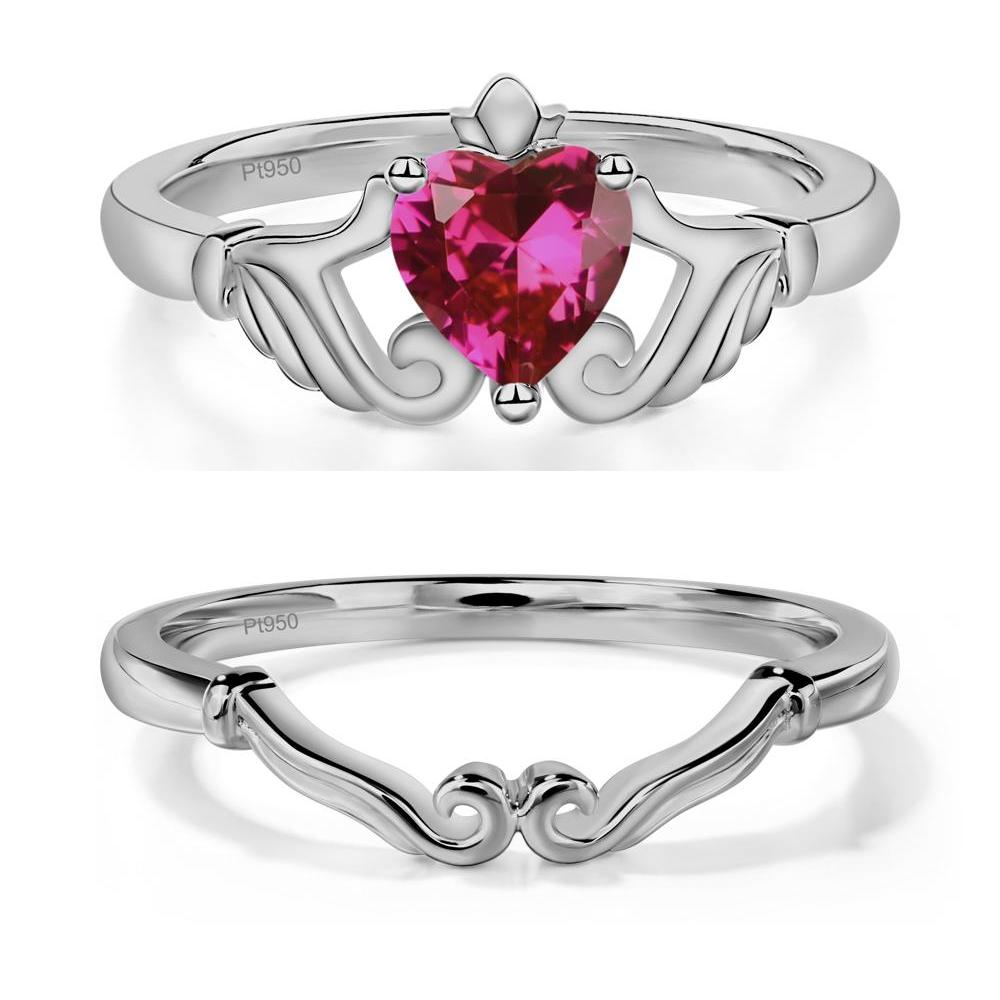 Ruby Claddagh Ring - LUO Jewelry #metal_xxxxx