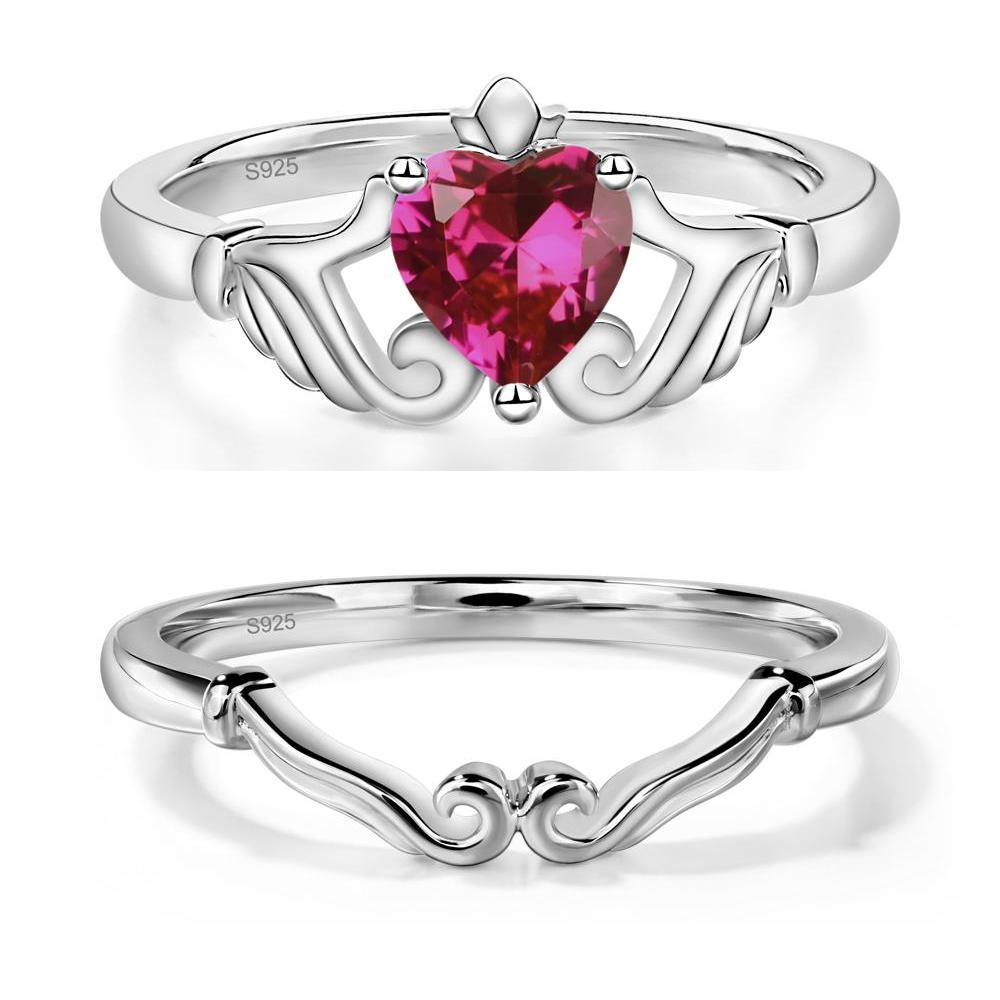 Ruby Claddagh Ring - LUO Jewelry #metal_xxxxx