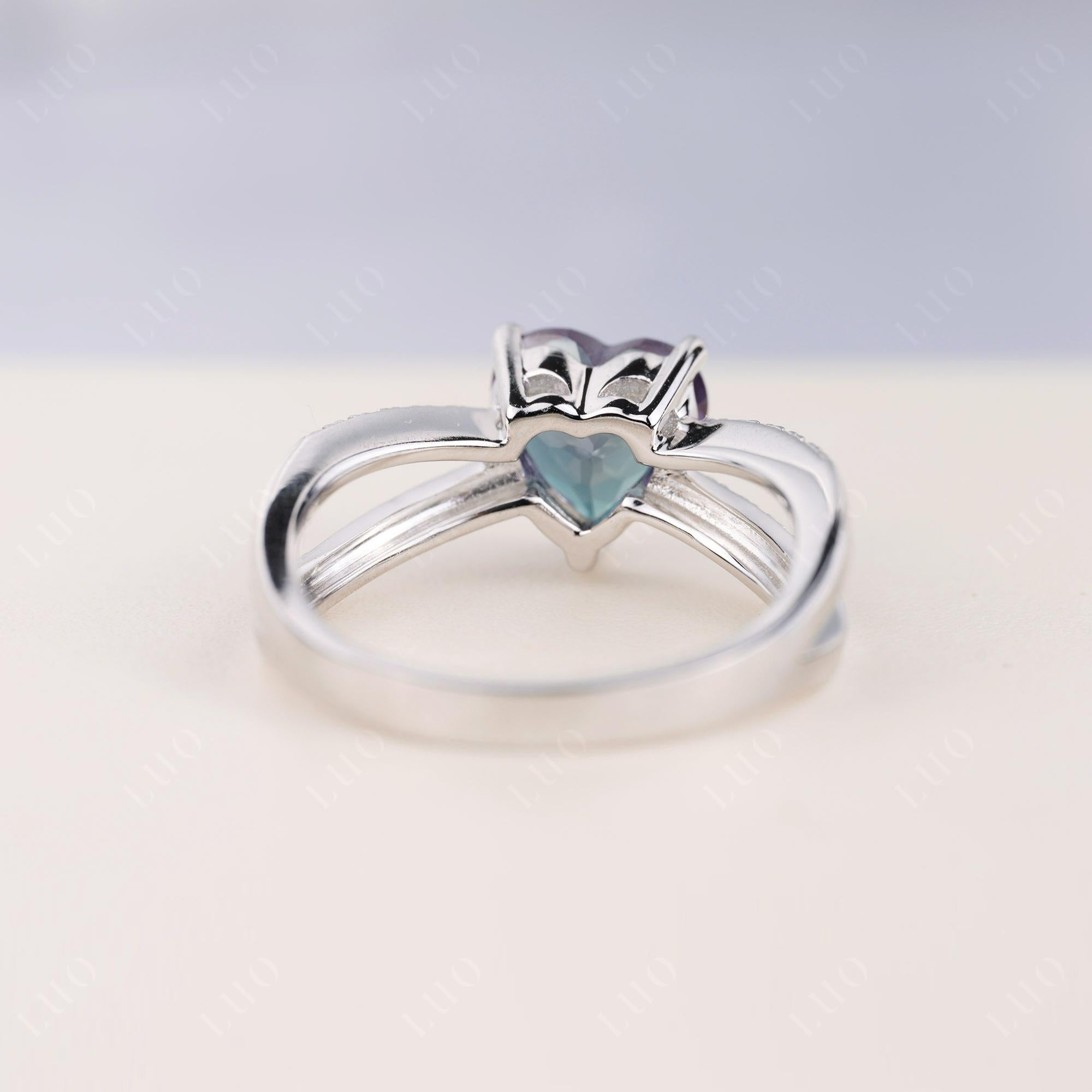 Alexandrite Split Band Ring - LUO Jewelry 