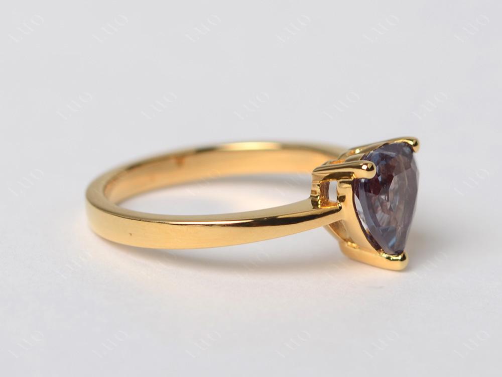 Heart Shaped Alexandrite Solitaire Ring - LUO Jewelry 