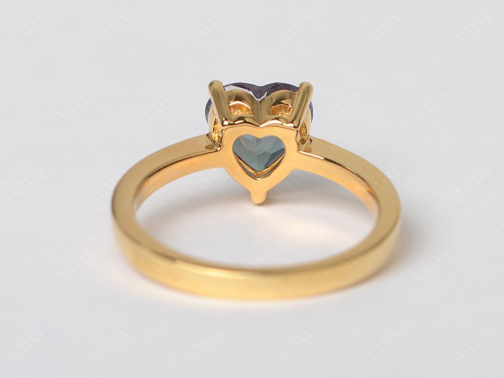 Heart Shaped Alexandrite Solitaire Ring - LUO Jewelry 