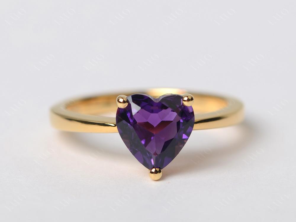 Heart Cut Amethyst Ring - LUO Jewelry 