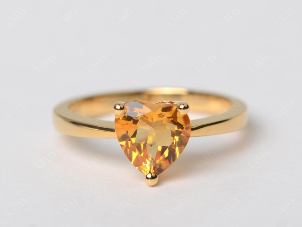 Heart Cut Citrine Ring - LUO Jewelry 