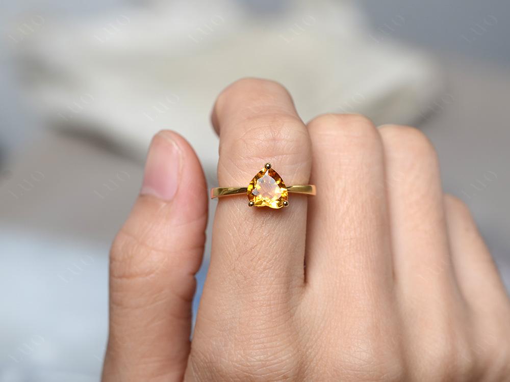 Heart Cut Citrine Ring - LUO Jewelry 